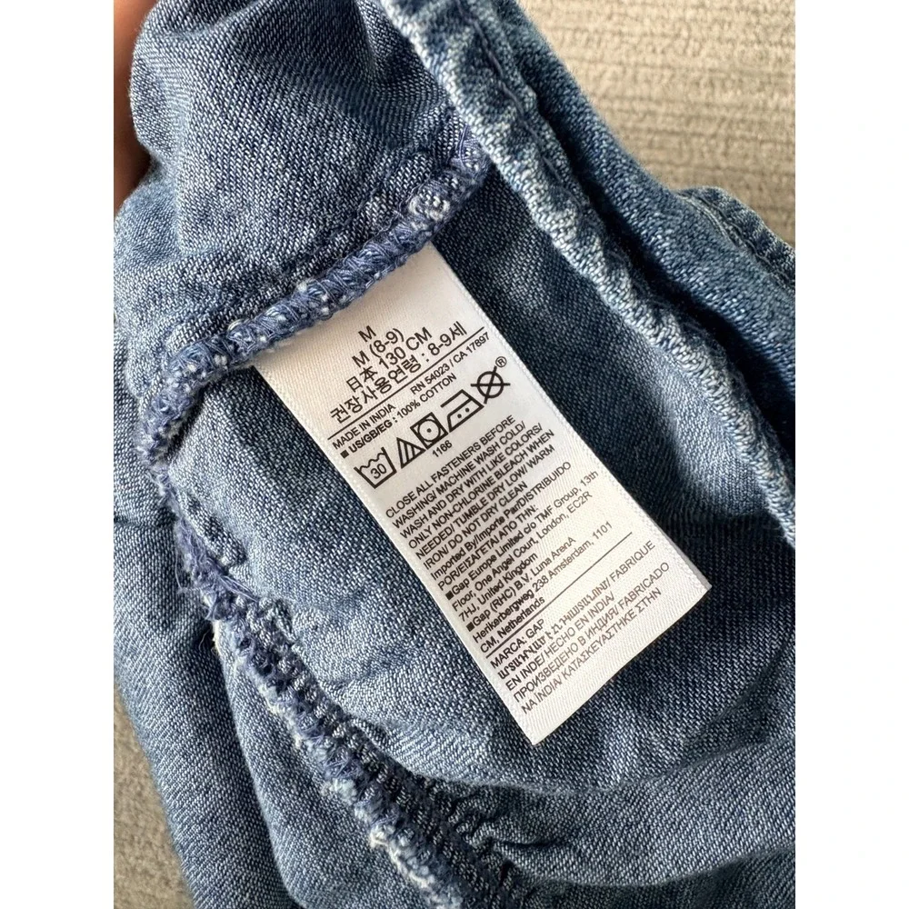 Gap Skirts Women 8‎ Denim Ruffle Cotton Tiered Mini